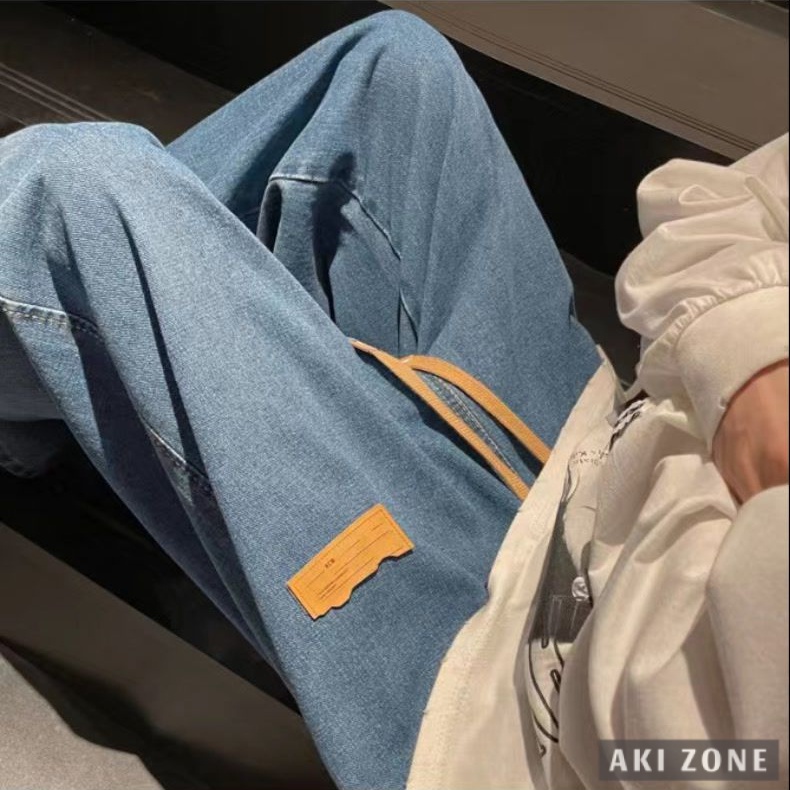 Quần jean nam retro quần bò ống rộng bigsize 5XL 100KG mùa xuân thu cao cấp đường phố thời trang quần denim Hàn Quốc