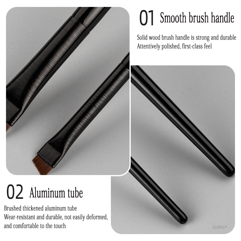 : Còn hàng mới 2 cái / bộ brow contour brush eyebrow eyeliner brush portable small angled eyebrow liner brush women makeup cosmetic tools
