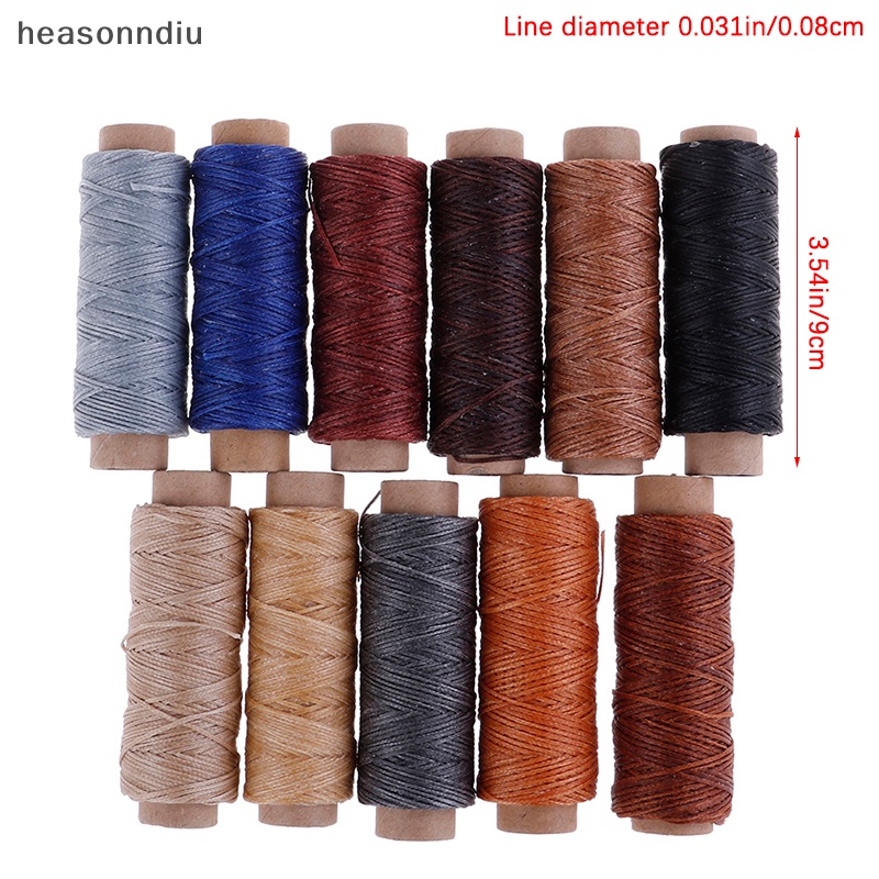 Heasonndiu 50m / cuộn da may phẳng wd chỉ sáp dây thủ công khâu tay 150d vn