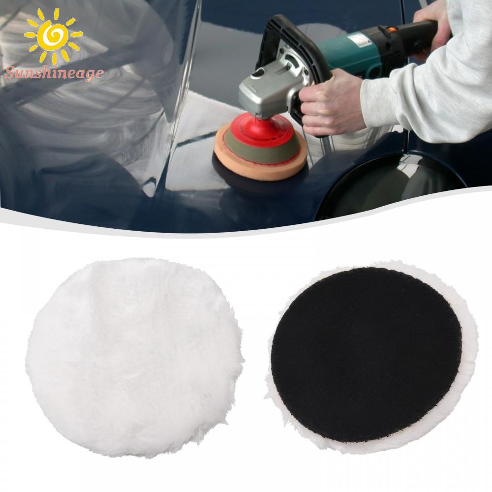 2 cái 4 inch 100mm len đánh bóng pad mài len pad móc và vòng đệm-miếng đệm