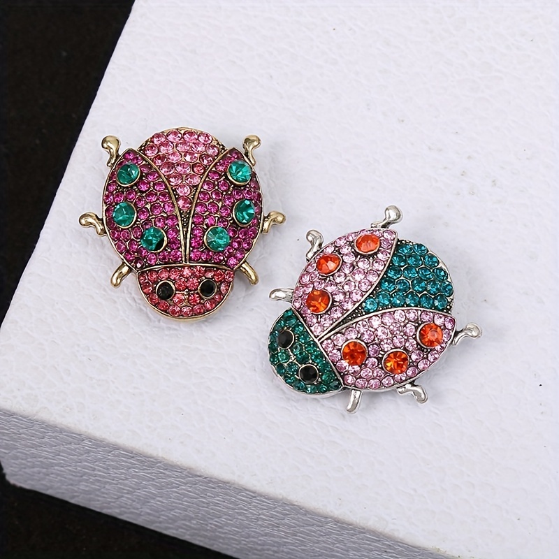 Ghim trâm cài côn trùng cổ điển tuyệt đẹp - đồ trang sức rhinestone lấp lánh cho phụ kiện quần áo nữ