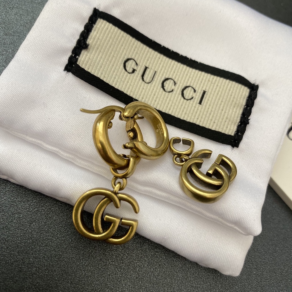 Bông Tai gucci Bằng Thép Titan In Chữ Thời Trang Sang Trọng Cho Nữ