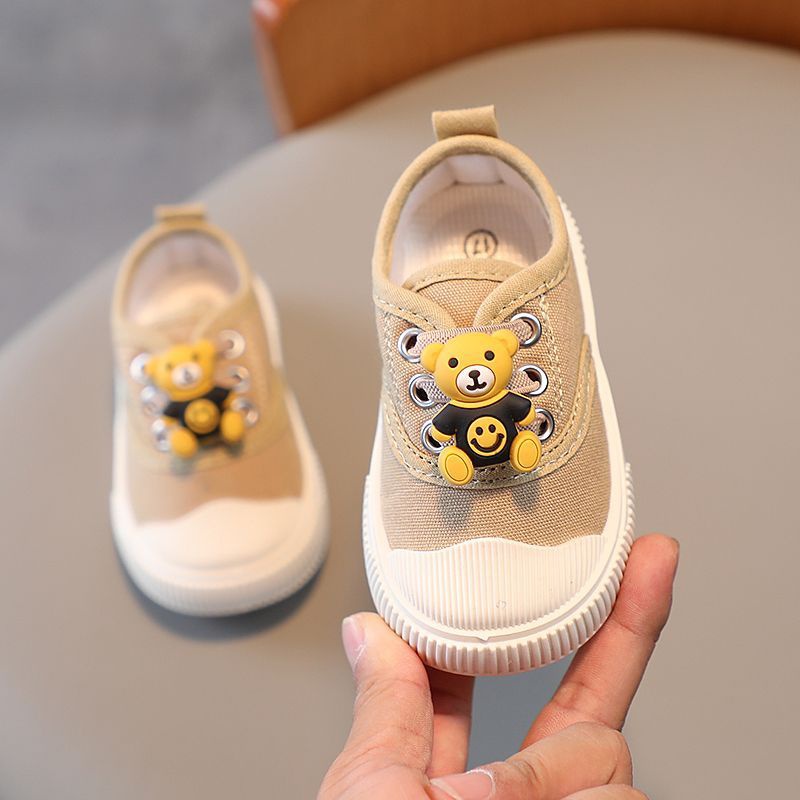 Giày Vải Canvas Đế Mềm Hai Lớp Thời Trang Mùa Thu Cho Bé Mẫu Giáo