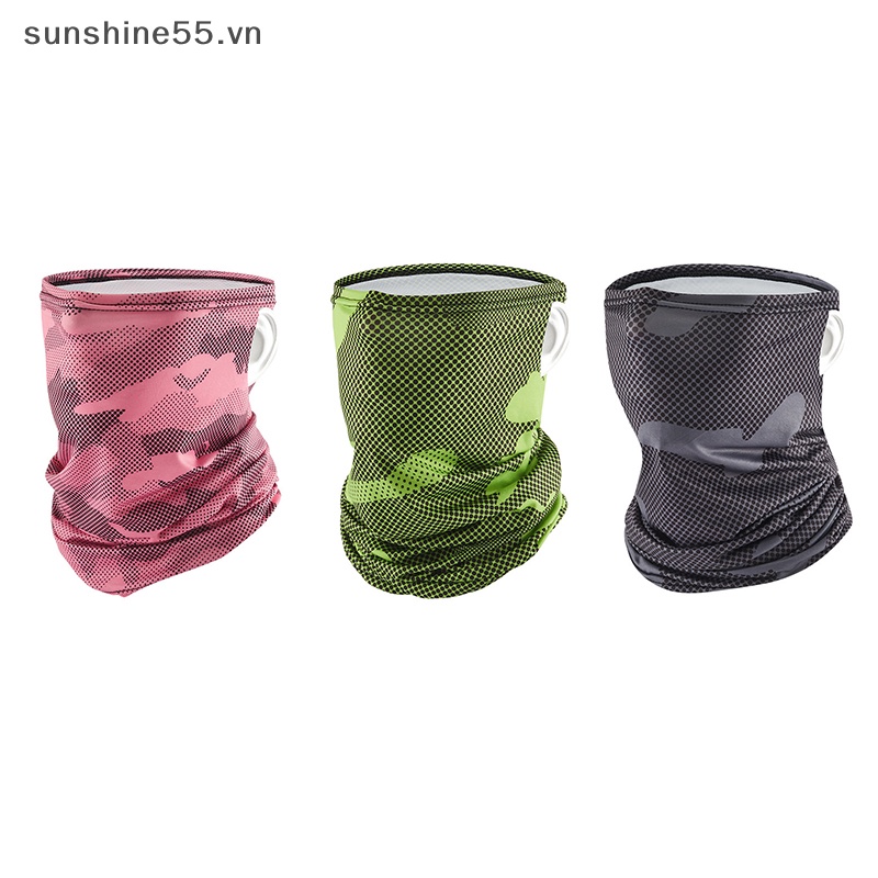 Sunshine sport running scarf chống bụi nam nữ mặt nạ câu cá mùa hè đi xe đạp cổ gaiter ice silk chống tia cực tím cắm trại earloop che mặt vn