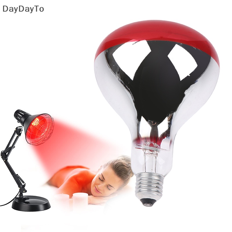 Daydayto 220v 275w đèn trị liệu bằng bóng đèn hồng ngoại heag giảm đau cơ thể sau.