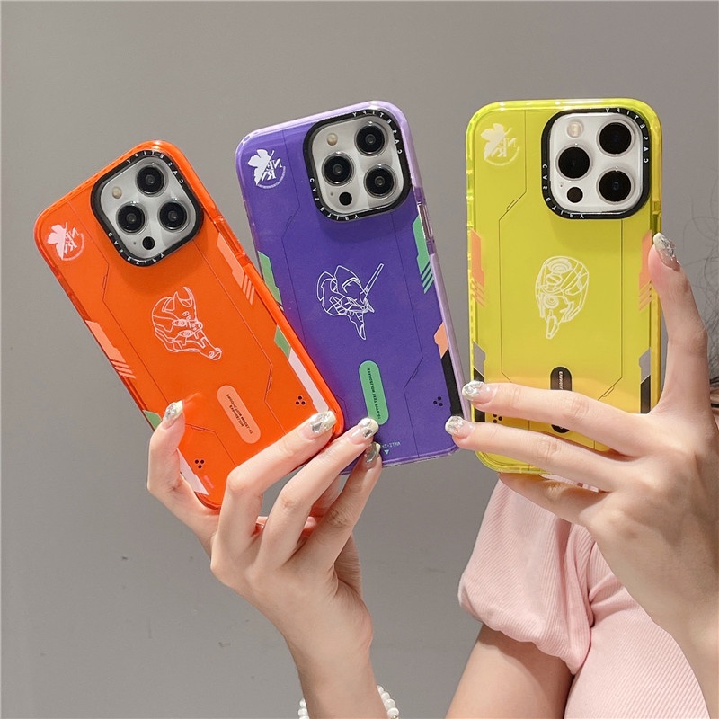Vỏ điện thoại hoạt hình evangelion độ trong suốt cao huỳnh quang cho iphone 11 12 13 14 pro max cover