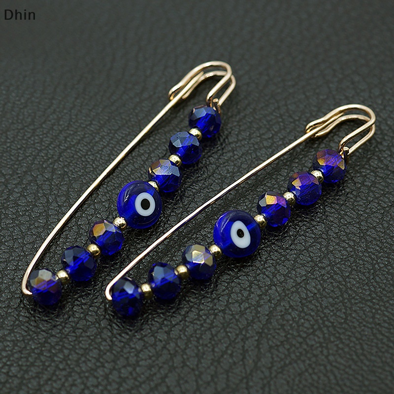 Thổ nhĩ kỳ blue evil eyes trâm cài cổ điển thủy tinh sáng tạo đính cườm áo khoác ghim cài áo cho phụ nữ đôi mắt may mắn phụ kiện trang sức cod