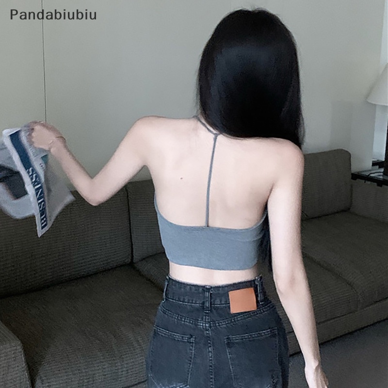 Áo ba lỗ hở lưng có dây mùa hè gợi cảm Áo Hai Dây Mỏng không tay màu trơn cho nữ