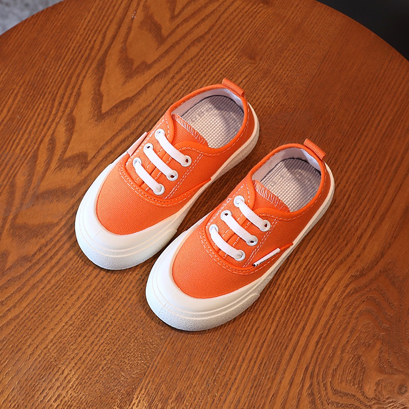 Giày Vải canvas Màu Trơn Phong Cách Mới Mùa Thu 2023 Cho Bé Gái