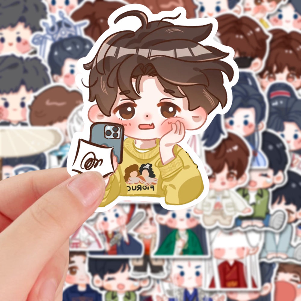 Hàng Bán Chạy 96 Nhãn Dán Trang Trí Họa Tiết Hoa Sen chengyi li xiangyi merchandise Chống Thấm Nước diy Quà Tặng Sưu Tầm