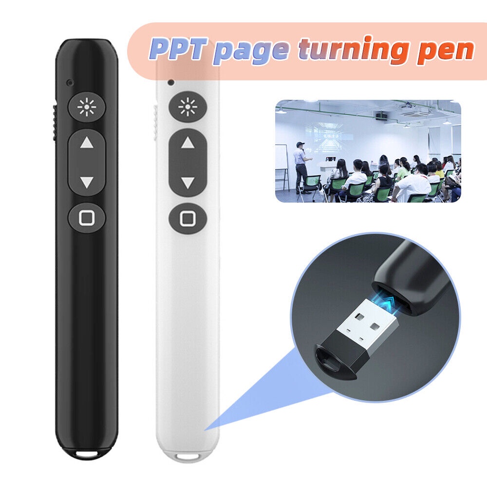 Wireless Presenter Pointer Power Point Presentation Remote PPT Clicker Laser Pen