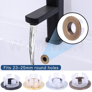 Multi-purpose kitchen sink hole round overflow cover / round trim chrome solid brass sink hole round drain cap / phòng tắm vòi chậu chèn trang trí nội thất