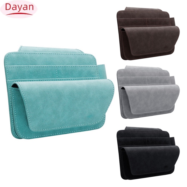 Dayan car sun visor organizer giá đỡ kính râm multi-túi đựng thẻ bằng da ô tô nội thất visor lưu trữ