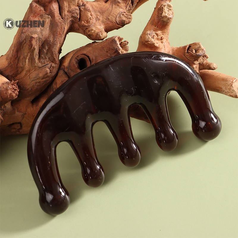 Kuzhen 1 cái lược massage răng rộng mặt cơ thể bột màu scraper da đầu kinh tuyến thư giãn nóng