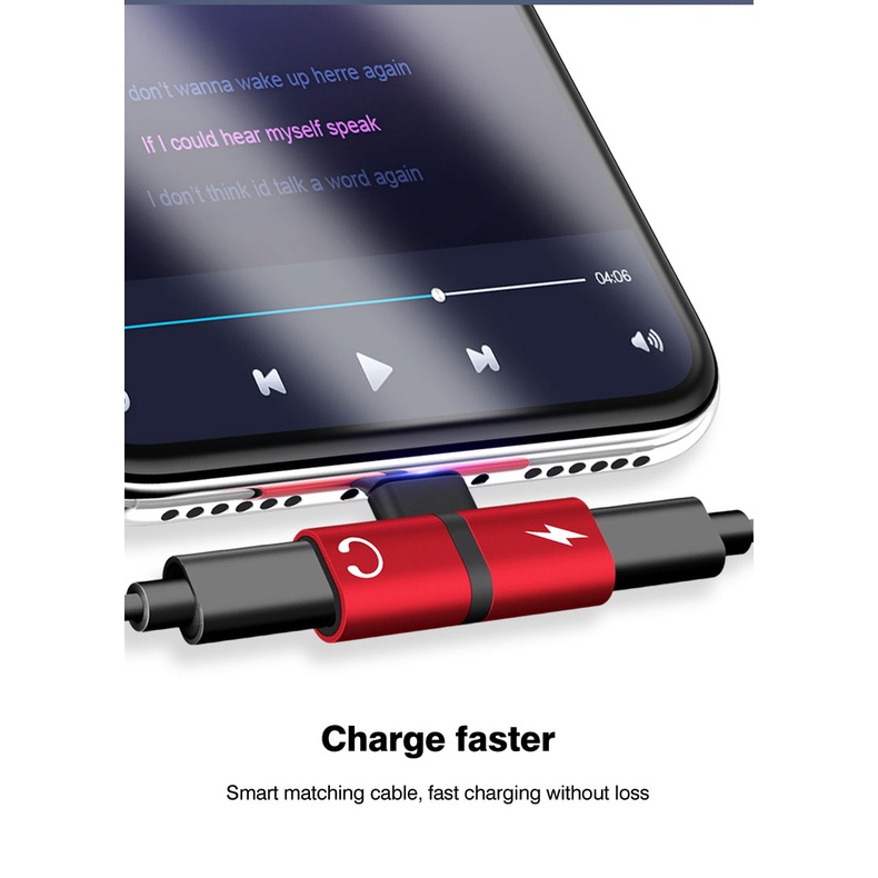 Lighting to aux 3.5mm adapter jack tai nghe lighting to dual lighting adaptet for iphone 8 14 plus x xs 11 12 13 mini pro max