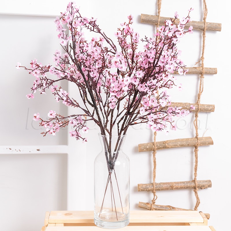 Hoa anh đào hoa nhân tạo / hoa giả cành / em bé thở hoa giả / bó dài gypsophila hoa giả tự làm trang trí đám cưới / trang trí cây nhà