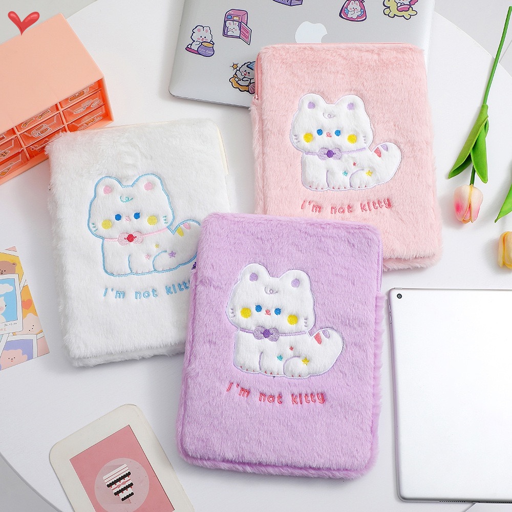 Cô gái dễ thương mèo sang trọng máy tính xách tay máy tính bảng bao đựng cho ipad air 10,9 10,5 inch mini 4/5/6 10,2 9,7 11 inch túi đựng máy tính xách tay vn