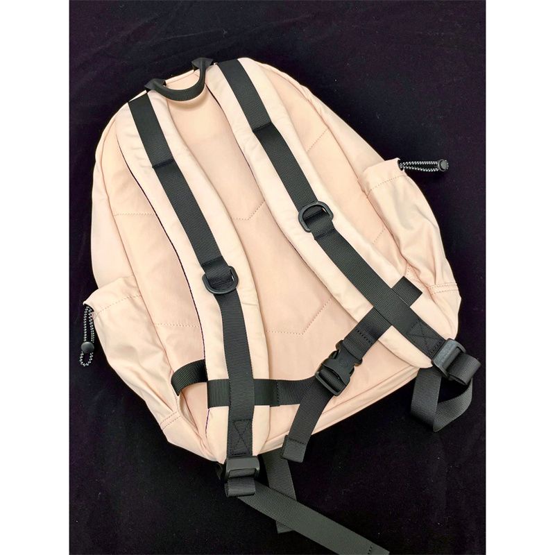 Sweet girl pink multi-layer pleated ballet khoang ba lô commuter campus dirt-resistant lightweight large-capacity scho