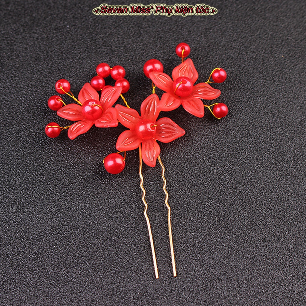 Phụ nữ u hình hoa kẹp tóc chắc chắn mũ cài tóc updos mũ cài tóc