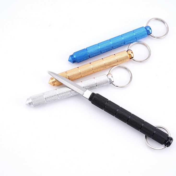 Dao phượt cắm trại mini bỏ túi, Móc khóa dao treo chìa khoá đa năng mini siêu tiện lợi , Dao rút dao gấp gọn sang trọng