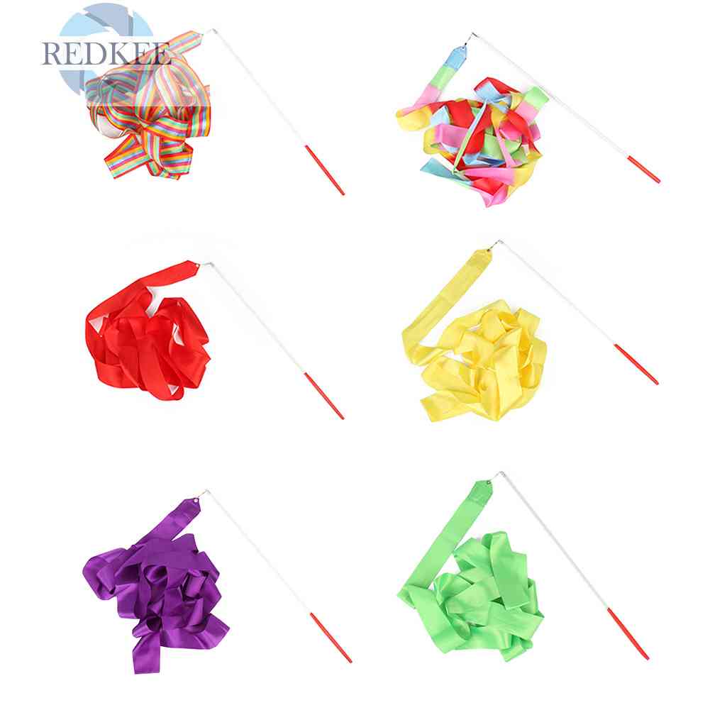 Gậy Ruy Băng Màu Cầu Vồng Dài 2m Hỗ Trợ Luyện Tập Múa Ba Lê Cho Bé