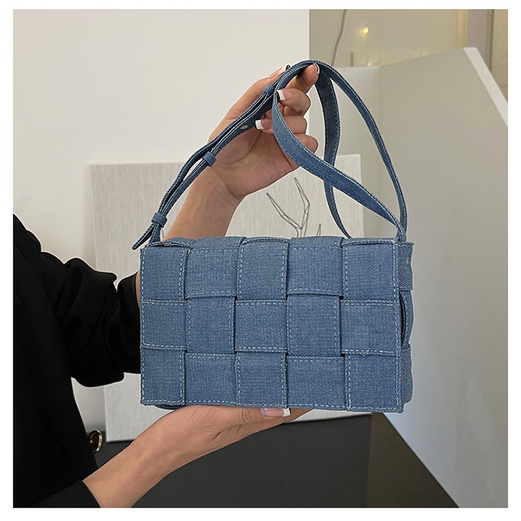 Túi Xách Denim Dệt Hình Vuông Nhỏ Thời Trang Xuân Hè 2023 Cho Nữ