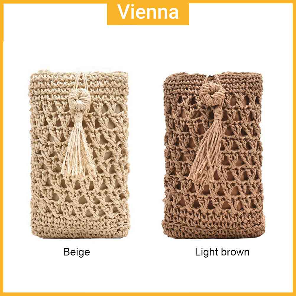 Túi Cói Đeo Chéo Mini Đựng Điện Thoại Thời Trang Dành Cho Nữ