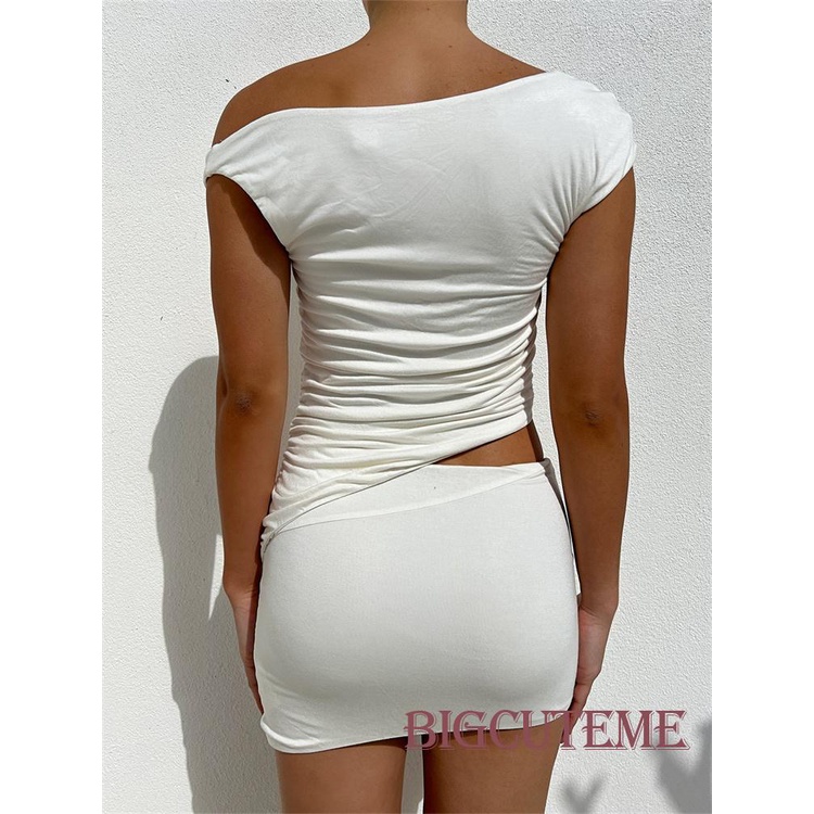 Áo Thun Nữ Tay Ngắn Cổ Chữ V Màu Trơn Phong Cách Đường Phố Mùa Hè Y2K