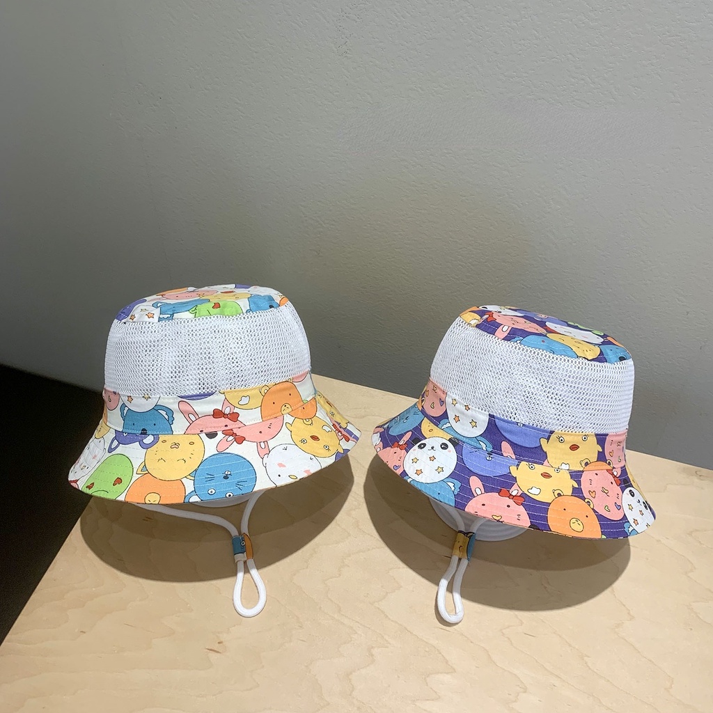 Mũ Tai Bèo Chống Nắng Phối Lưới Thoáng Khí Thời Trang Mùa Hè Cho Bé