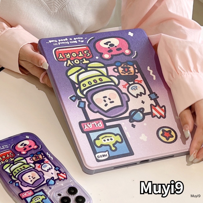 Bao Da Máy Tính Bảng In Hoạt Hình Buzz Lightyear Dễ Thương Cho IPad10.2 / 10.5 Shell 2022Ipad10th 360° Bao Da Máy Tính Bảng Chống Rơi Có Giá Đỡ Cho Ipad Air Air4 / 5 Pro11 / Gen5 / Mini6 / Air4 / 5 / Pro11
