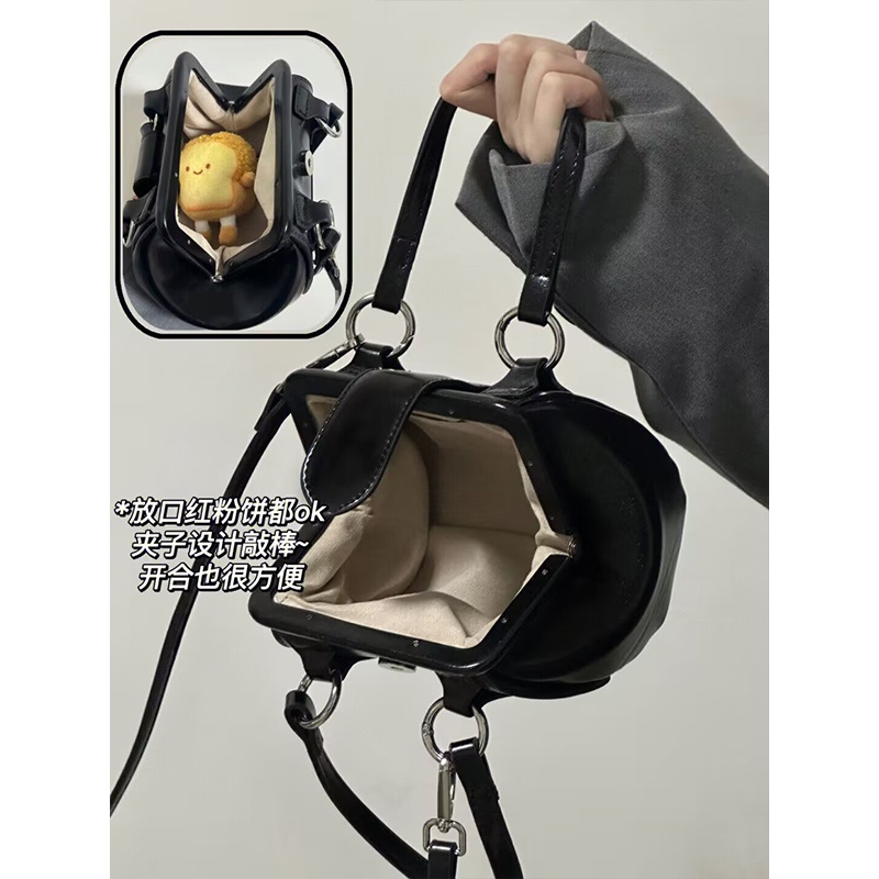 Túi Xách mini Cài Khóa Kim Loại Phong Cách Retro Thời Trang Mới 2022 Cho Nữ