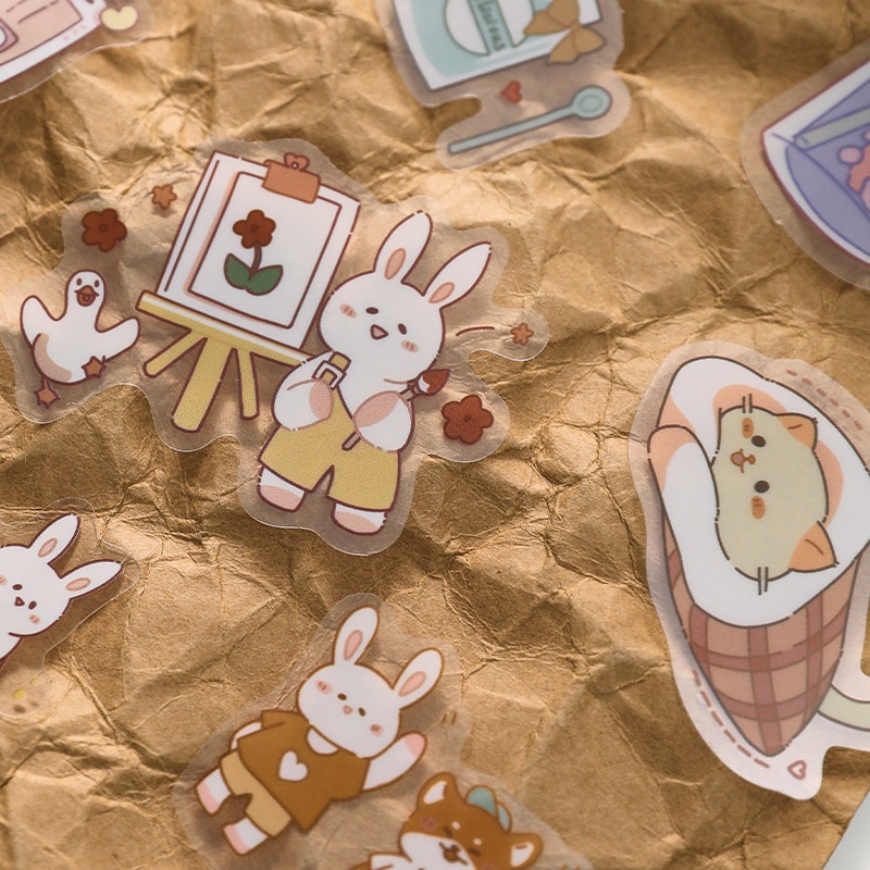 Miếng Dán Trang Trí Sổ Tay Hình Động Vật Dễ Thương