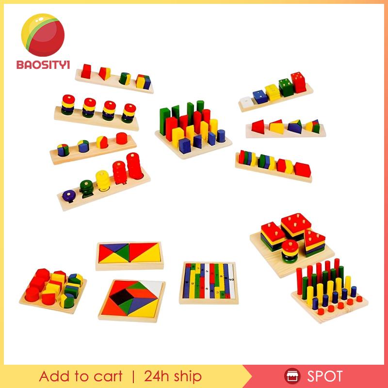 [Baosity1] Đồ Chơi Xếp Chồng &amp; Xếp Chồng Lên Nhau 14Kinds Quà Sinh Nhật Cho Bé 1 2 3 Tuổi