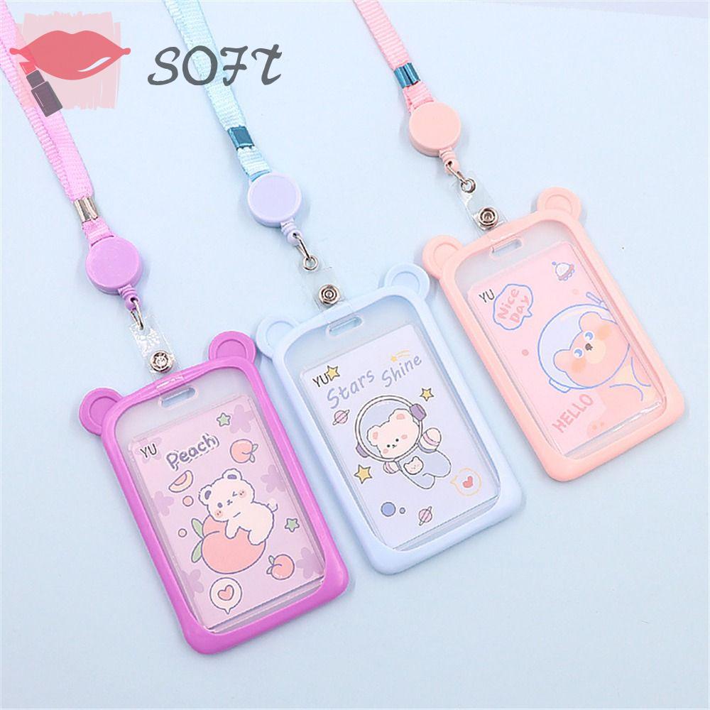 1 Vỏ Bọc Thẻ Tín Dụng Có Dây Cuộn Thu Gọn Tiện Dụng Cho Học Sinh Ốp