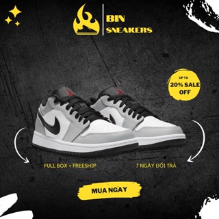 Giày Jordan JD1 thấp cổ màu ghi xám nam nữ chuẩn 11 Full Box - Giày thể thao sneaker ulzzang nam nữ Jordan cổ thấp