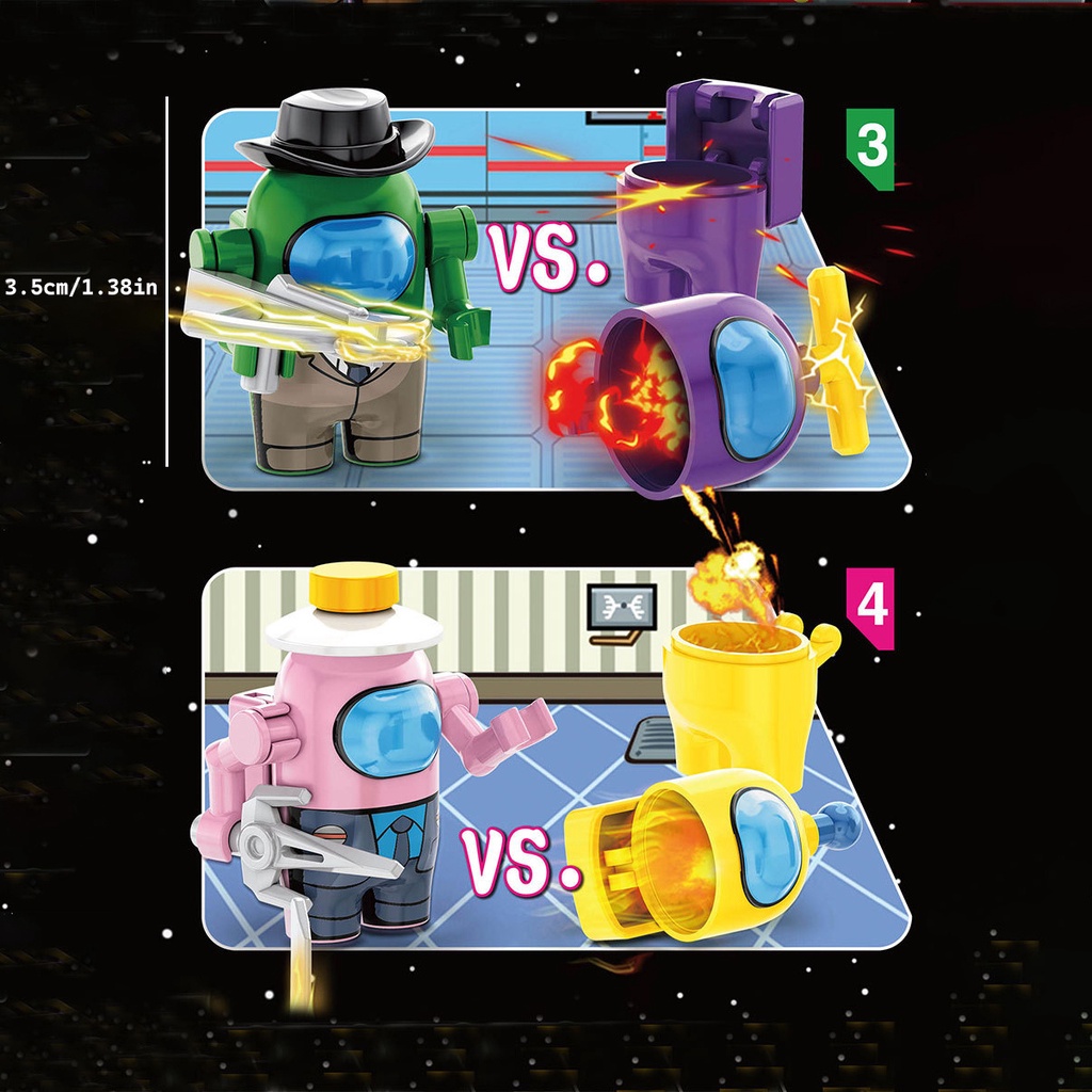 Bộ 16 Mô Hình Nhân Vật Hoạt Hình Among Us DIY Dành Cho Bé Trai Và Bé Gái