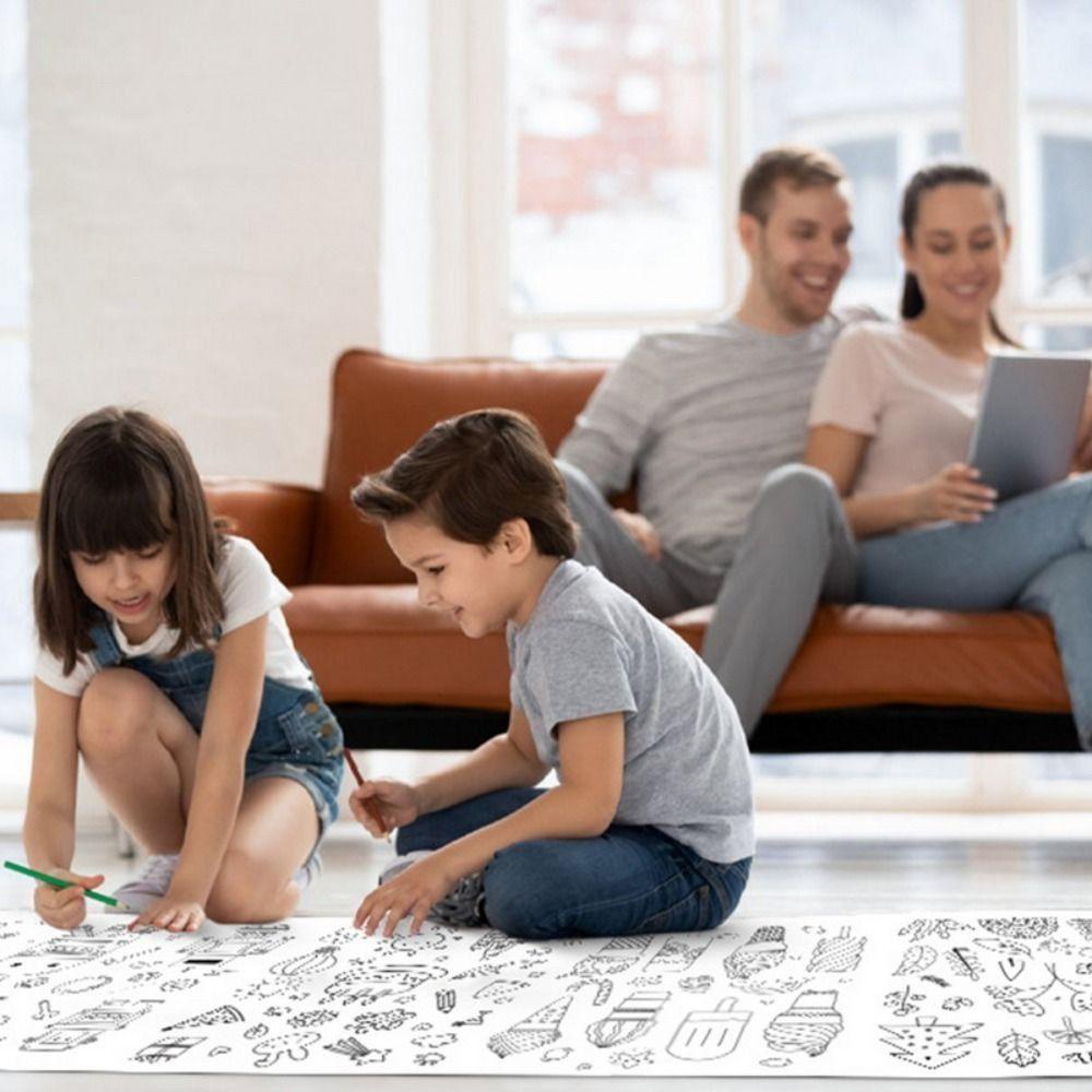 IVORY Cuộn Giấy Vẽ Tranh Diy Nhiều Màu Sắc Giáo Dục Sớm Cho Bé