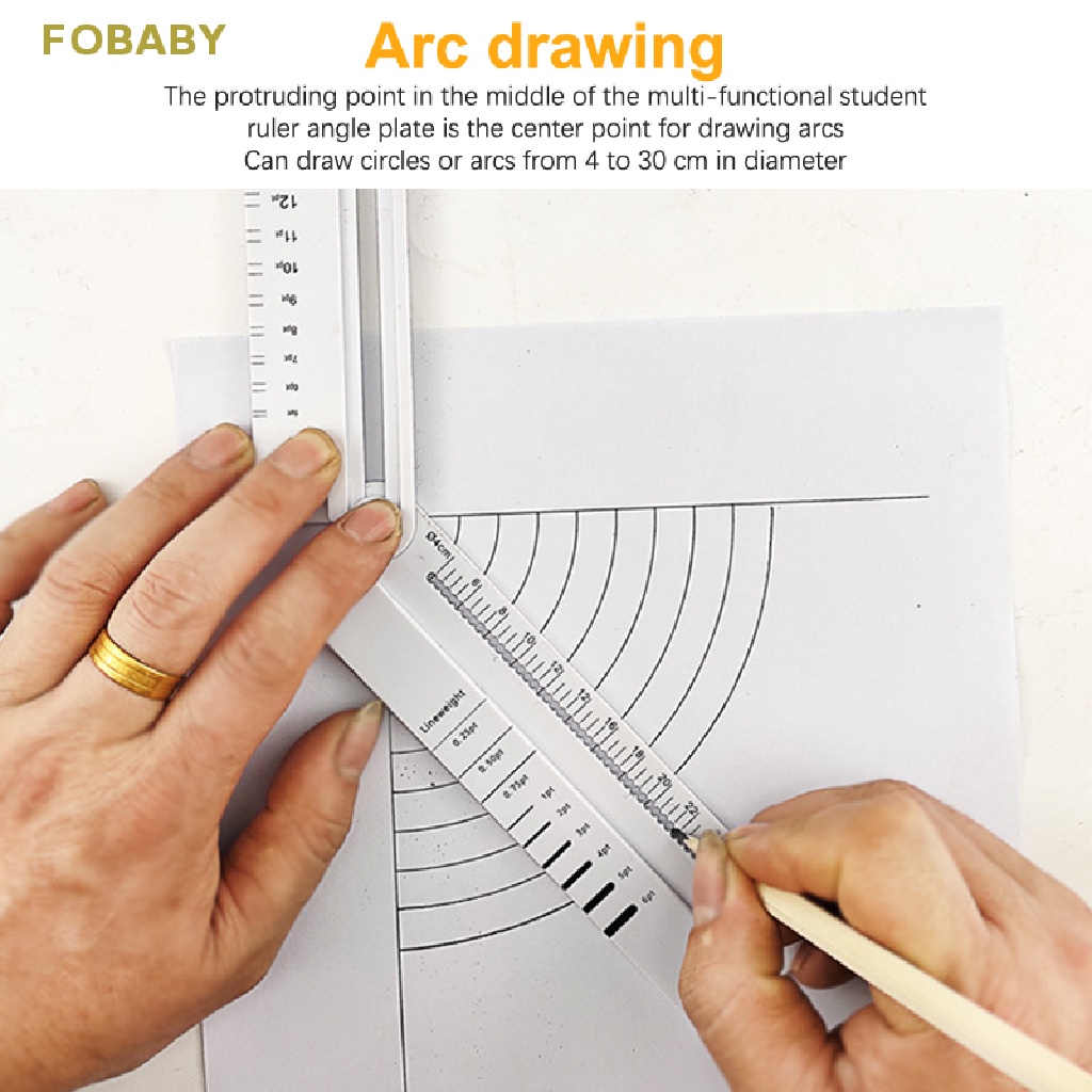 Fobaby Thước Hình Chữ Nhật Có Thể Gấp Lại Dùng Vẽ Tranh Sáng Tạo Cho Học Sinh / Văn Phòng Bán Chạy