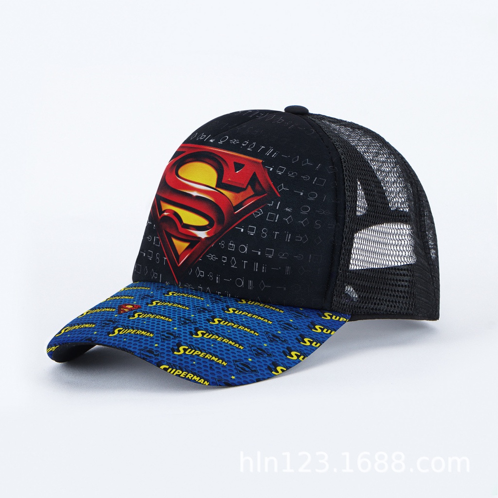 Mũ Lưỡi Trai Phối Lưới Thoáng Khí Họa Tiết Hoạt Hình Người Nhện / Hulk Cho Bé Trai Trên 8 Tuổi