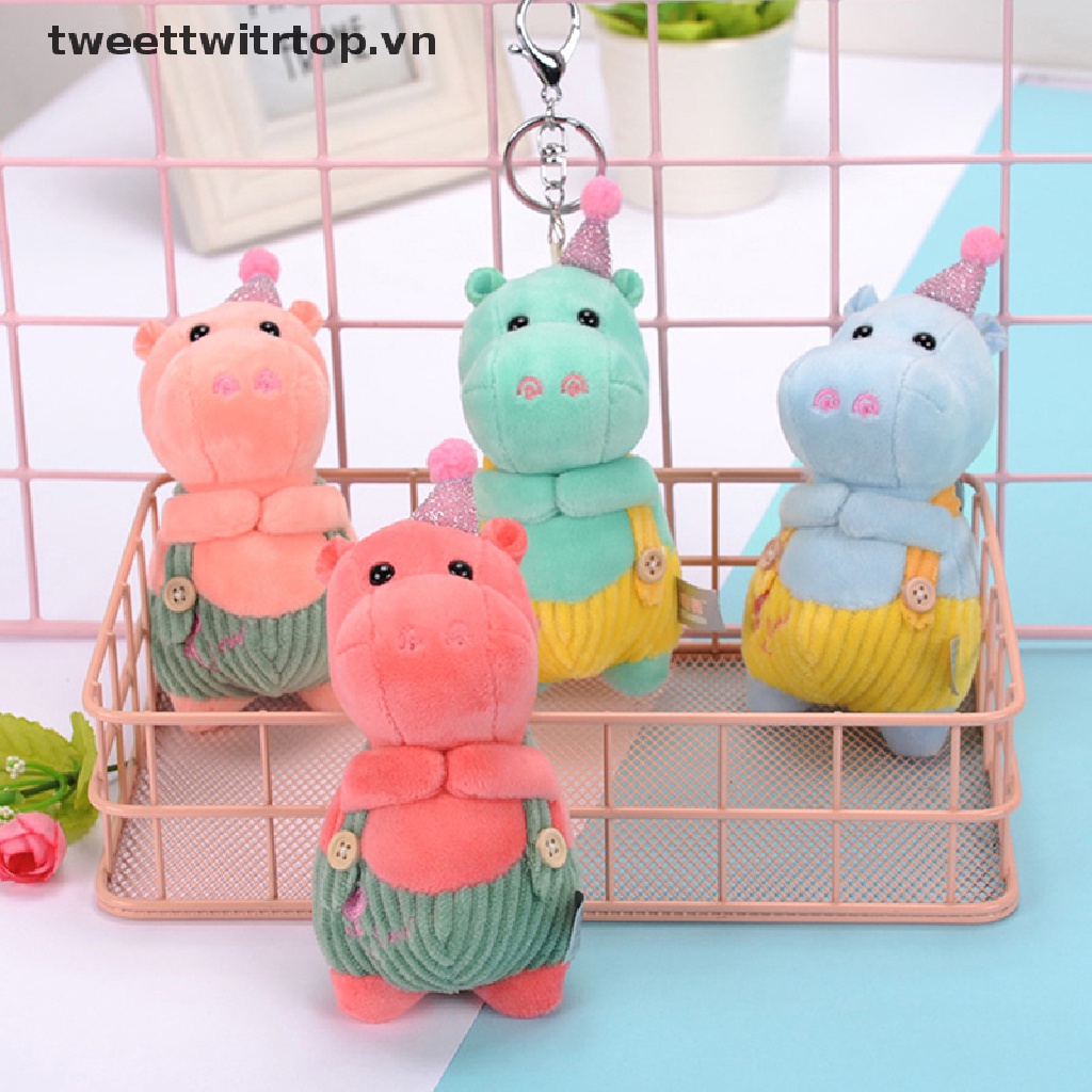 Móc Khóa Hình Hà Mã Nhồi Bông Đáng Yêu