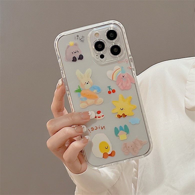 Ốp Điện Thoại TPU Dẻo Họa Tiết Hoạt Hình Gấu Trúc Dễ Thương Chống Rơi Cho iphone 13 14 12 11 pro max