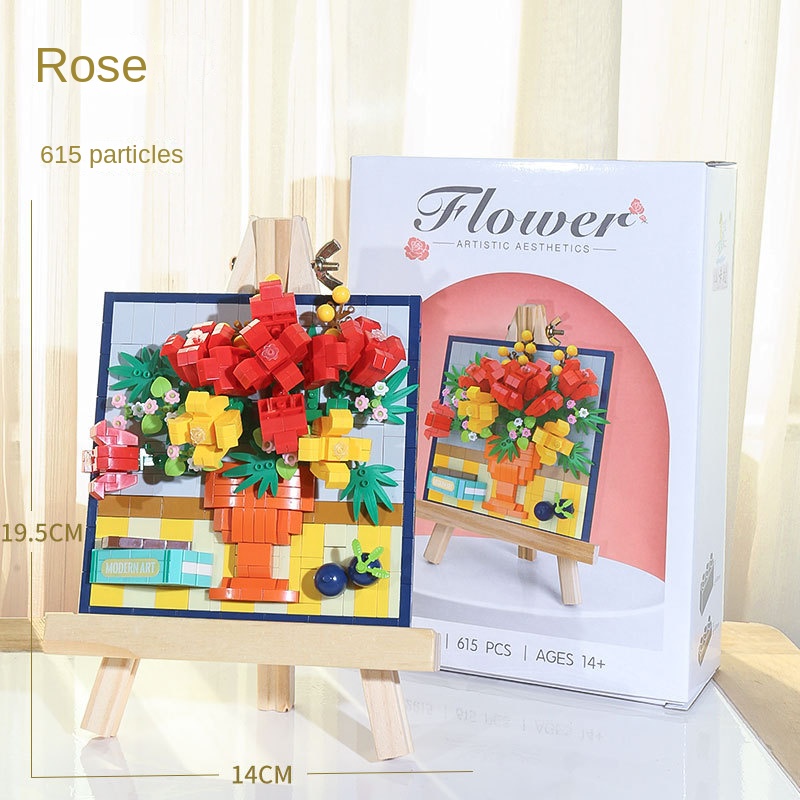 Tranh Treo Tường Hình Hoa Hướng Dương / Hoa Hồng / Khối Ba Chiều Làm Quà Tặng Giáng Sinh Cho Bé Trai Và Bé Gái