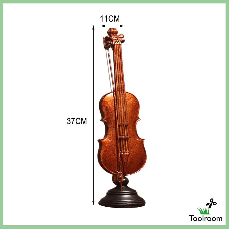 Đồ trang trí Nhạc Cụ Bằng Nhựa Resin Hiện Đại Có Đế Đỡ