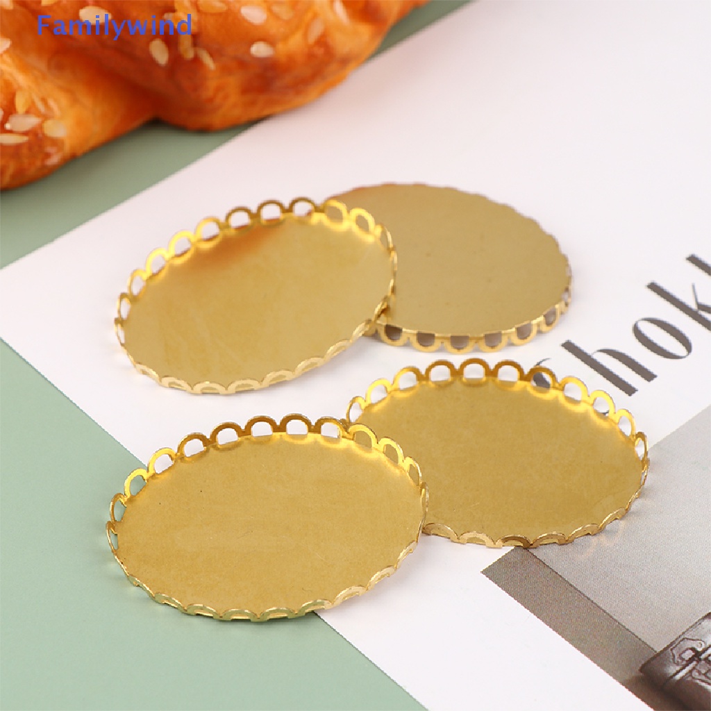 Set 2 Khay Kim Loại Mini Đựng Đồ Trang Trí Nội Thất Nhà Búp Bê