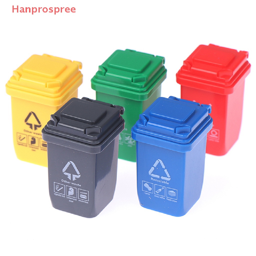 Bộ 5 Thùng Rác Mini Tỉ Lệ 1: 12 Trang Trí Nhà Búp Bê