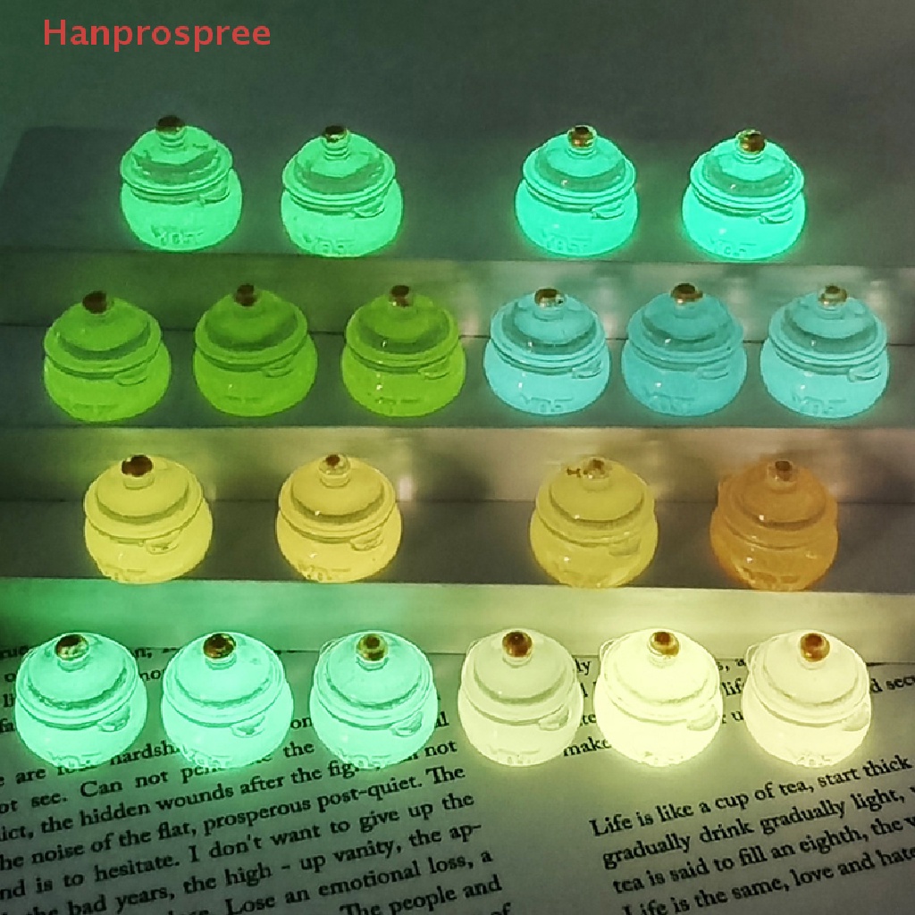 Bộ 5 Bình Sữa Thạch Dạ Quang Trang Trí Nhà Búp Bê DIY