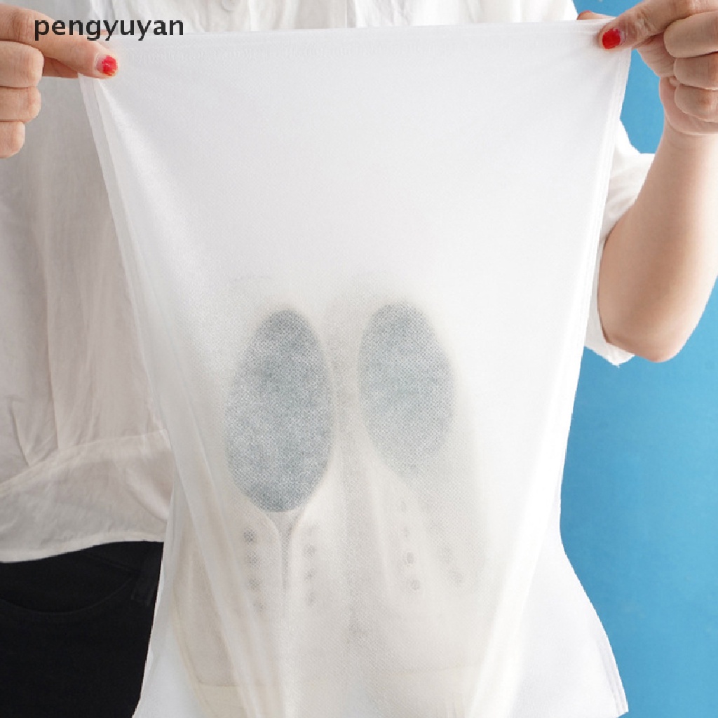 [pengyuyan] Bộ 10 Túi Dây Rút Bằng Vải Không Dệt Chống Bụi Đựng Giày Trong Suốt [Mới]