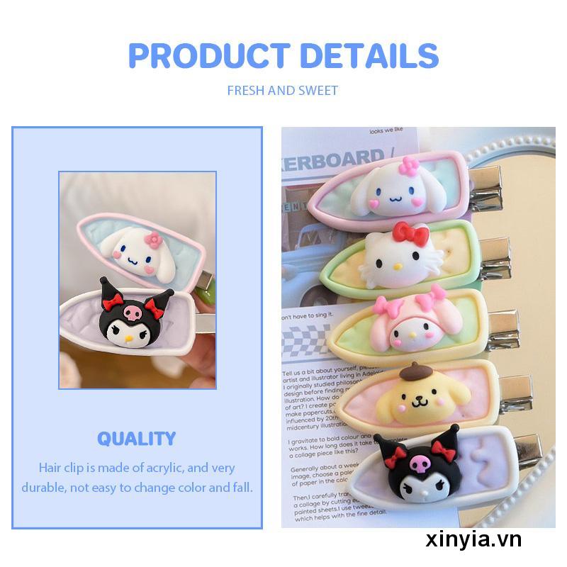 Kẹp Tóc Bên Hông Hình Mèo Kitty Hoạt Hình Ngọt Ngào Dễ Thương Cho Bé Gái