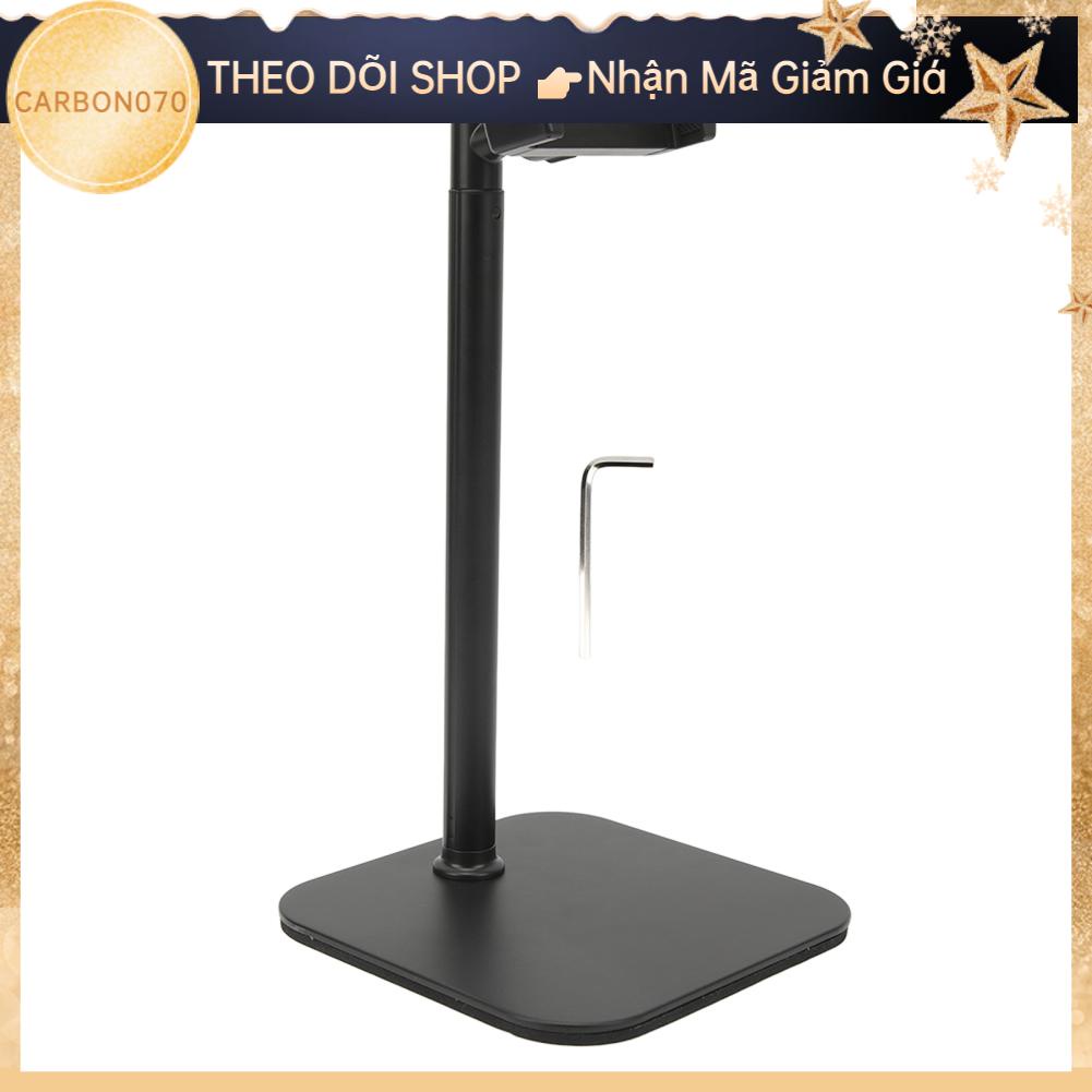 Carbon070 Giá Đỡ Điện Thoại Có Thể Điều Chỉnh Chiều Cao Xoay 360 Độ Đệm Mềm Kẹp Kim Loại Để Bàn Cho Thiết Bị 6.5 Inch