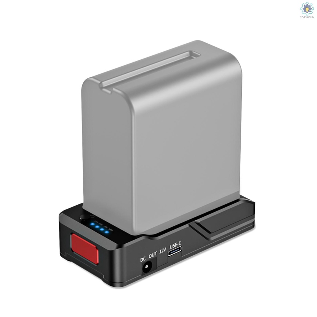 Tấm Sạc Pin Kim Loại Cổng USB Loại C 12V DC7.4V 1 / 4 Inch Cho Pin NP-F550 F750 F970